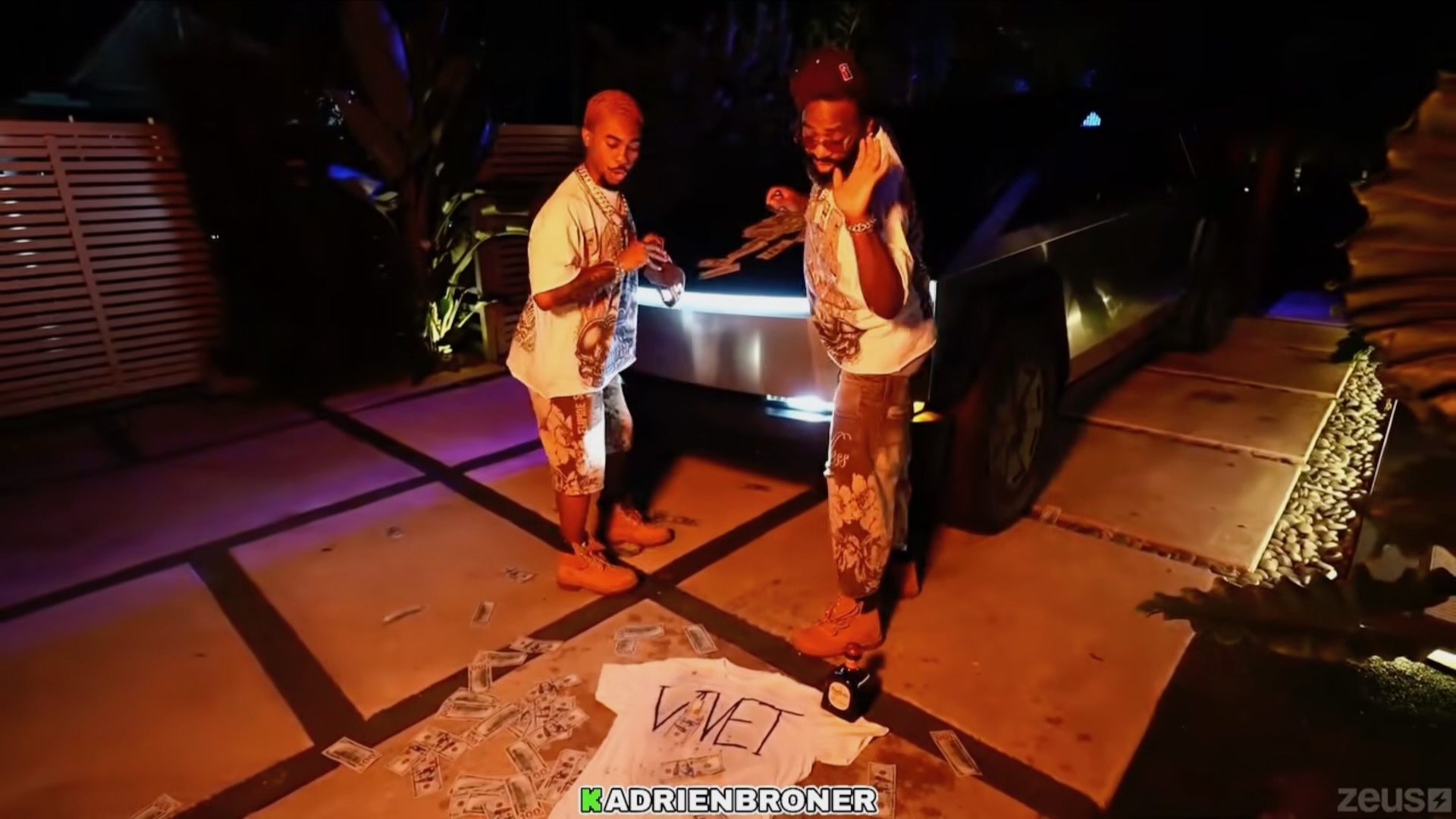 Adrien Broner and DeenTheGreat seemingly producing a diss track on Kai Cenat (Image via YouTube/@Adrien Broner)